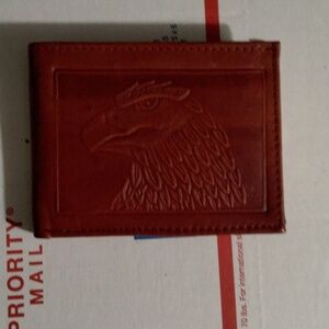 Leather eagle wallet